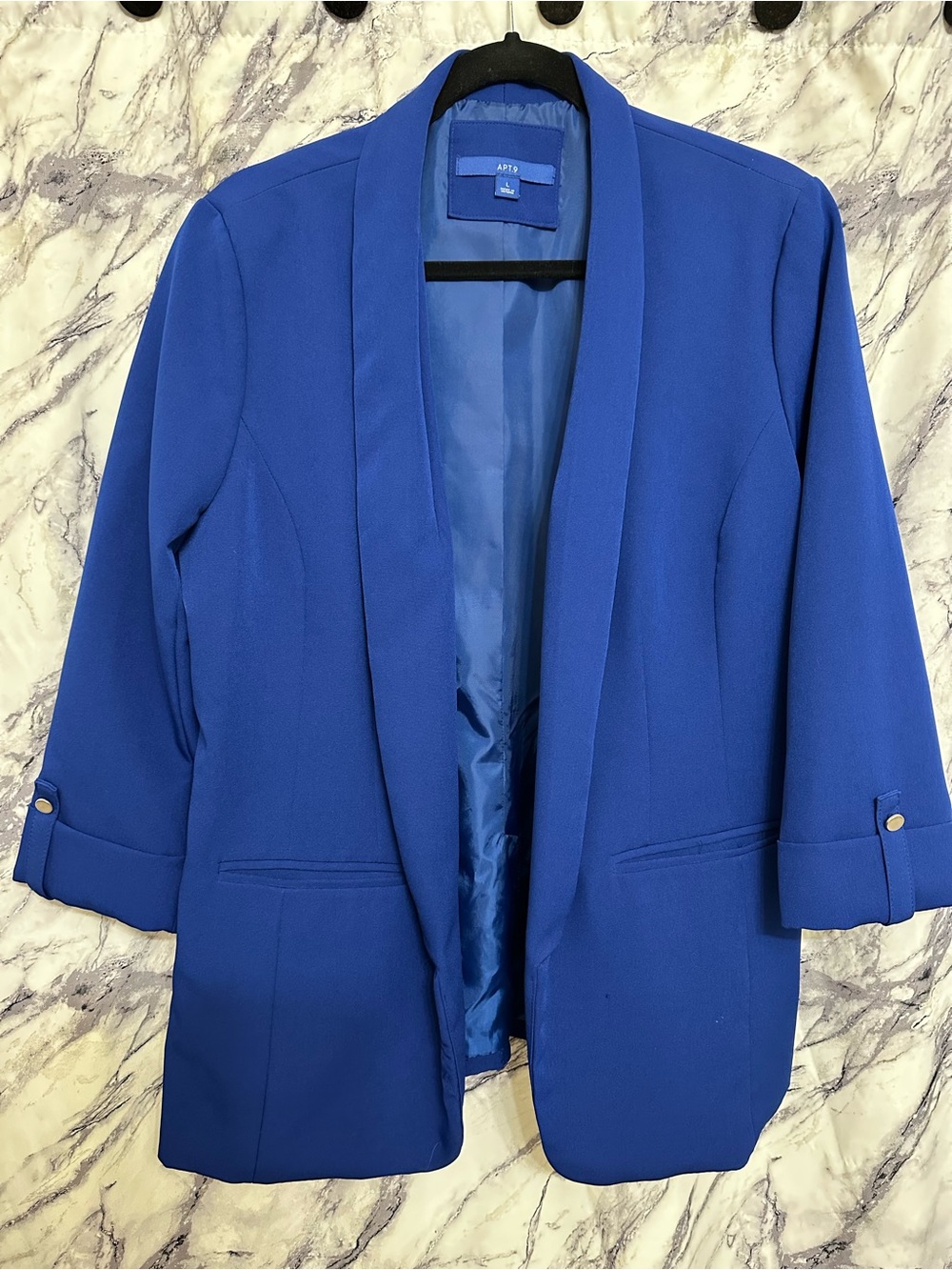 Apt. 9 Women’s Cobalt Blue Open-Front Blazer